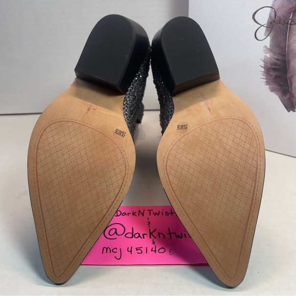 BNIB FIRST QUALITY Jessica Simpson Pewter Tamira 2 Rhinestone Ankle Boots 5.5M - Picture 6 of 15